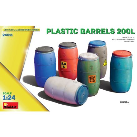 Miniart Plastic Barrels 200L makett