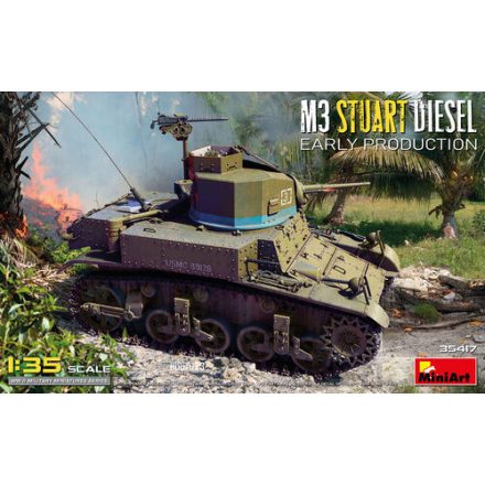 MiniArt M3 Stuart Diesel (Early Production) makett