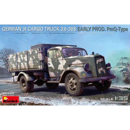 MiniArt German 3t Cargo Truck 3,6-36S Early Prod. PmQ Type makett