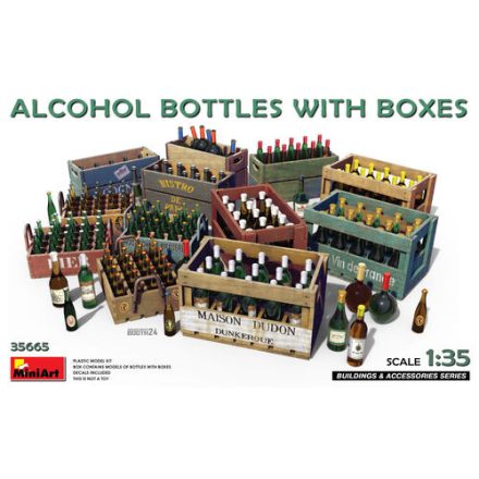 MiniArt Alcohol Bottles with Boxes makett