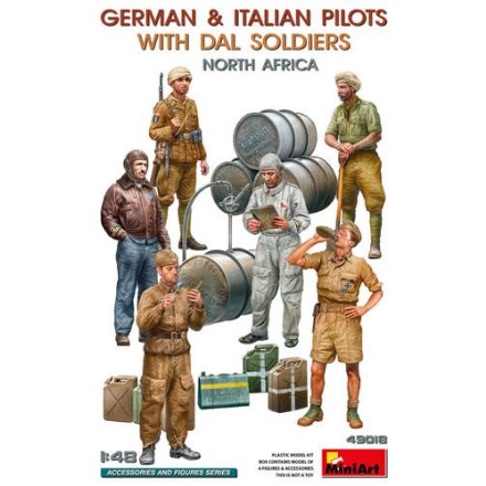 MiniArt German & Italian Pilots with DAL Soldiers North Africa makett