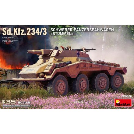 MiniArt Sd.Kfz.234/3 Schwerer Panzerspahwagen Stummell makett