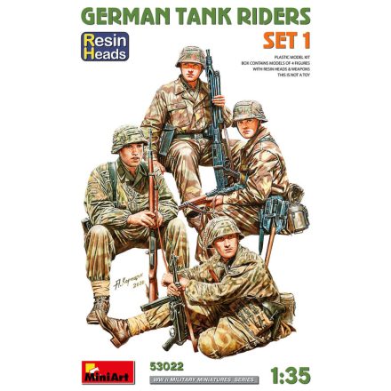 MiniArt German Tank Riders Set 1 - Resin Heads makett