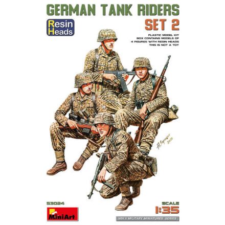 MiniArt German Tank Riders Set 2 - Resin Heads makett