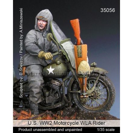 Mantis Miniatures US WW2 Motorcycle WLA Rider (for MINIART kit)
