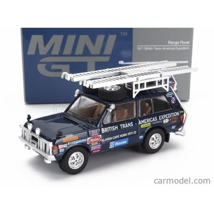 Mini GT LAND ROVER RANGE ROVER N 0 RALLY BRITISH TRANS AMERICAS EXPEDITION EDITION ALASKA-CAPE HORN (VXC-868K) 1971-1972