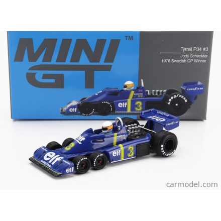 Mini GT TYRRELL P34 WINNER SWEDISH GP 1976 (J. SCHECKTER)