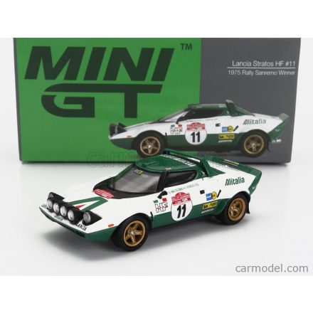 Mini GT LANCIA STRATOS HF ALITALIA (night version) N 11 WINNER RALLY SANREMO 1975 BJORN WALDEGAARD - HANS THORSZELIUS