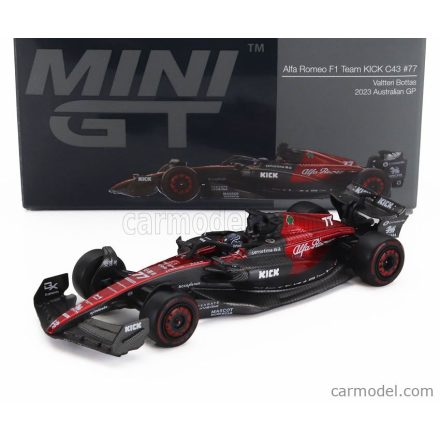 Mini GT ALFA ROMEO F1 C43 TEAM STAKE N 77 AUSTRALIAN GP 2023 VALTTERI BOTTAS