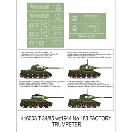 Montex T-34/85 (Trumpeter) maszkoló