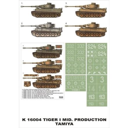 Montex Tiger I (Tamiya) maszkoló