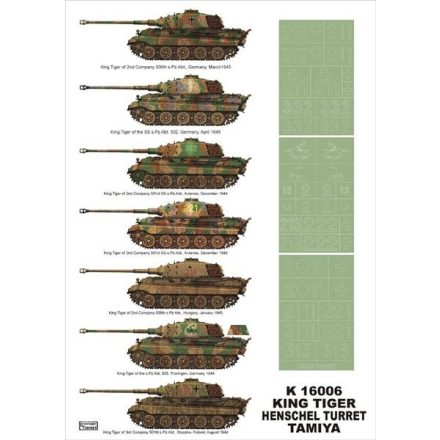 Montex King Tiger (Tamiya) maszkoló