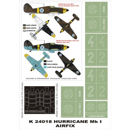 Montex Hurricane I (Finland) (Airfix) maszkoló