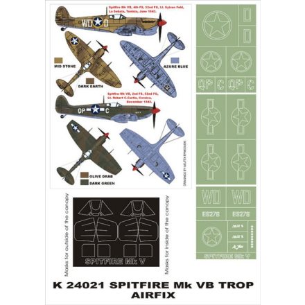 Montex Spitfire MkVB Trop (Airfix) maszkoló