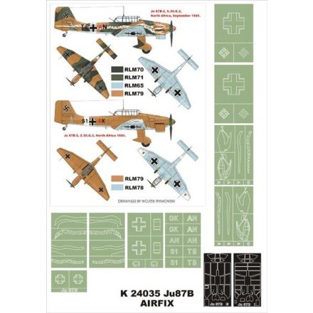 Montex Ju-87B-2 (Snake) (Airfix) maszkoló