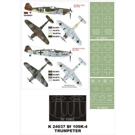 Montex Bf 109K-4 (Trumpeter) maszkoló