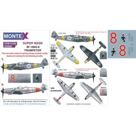 Montex Bf 109G-6 (Trumpeter) maszkoló