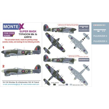 Montex Typhoon Mk.Ib (Airfix) maszkoló