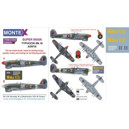 Montex Typhoon Mk.Ib (Airfix) maszkoló