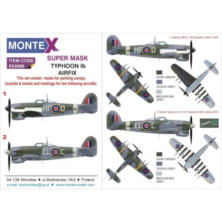 Montex TYPHOON Ib (CAR DOOR) (Airfix) maszkoló