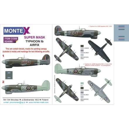 Montex TYPHOON Ib (CAR DOOR) (Airfix) maszkoló