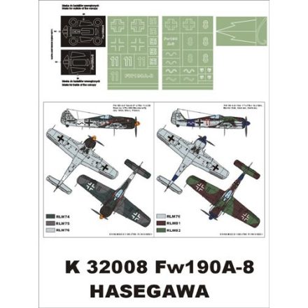 Montex Fw 190 A-8 (Hasegawa) maszkoló