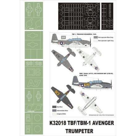 Montex TBF-1 Avenger (Trumpeter) maszkoló