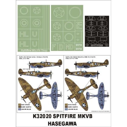 Montex Spitfire MkVB Trop (Revell, Hasegawa) maszkoló