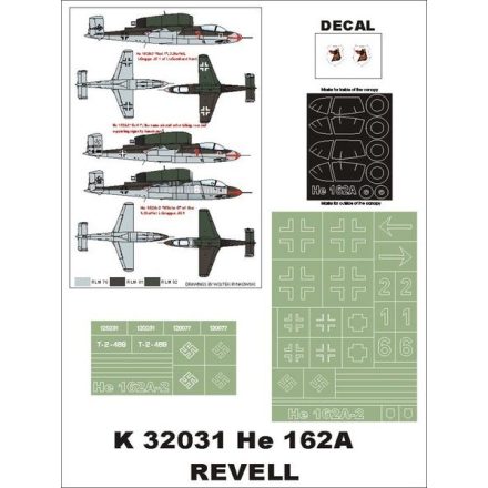 Montex He 162A-2 (Revell) maszkoló