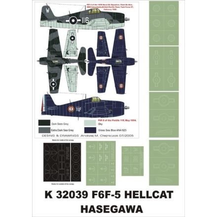 Montex F6F-3/5 Hellcat (Hasegawa) maszkoló