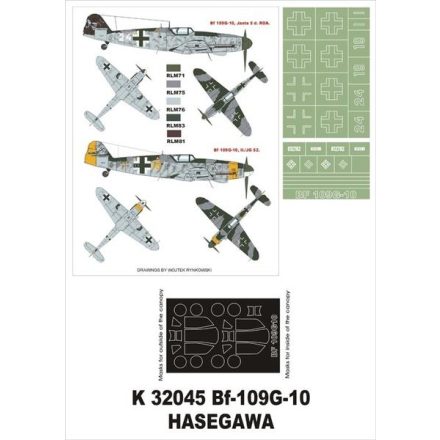 Montex Bf 109G-10 (HASEGAWA) maszkoló