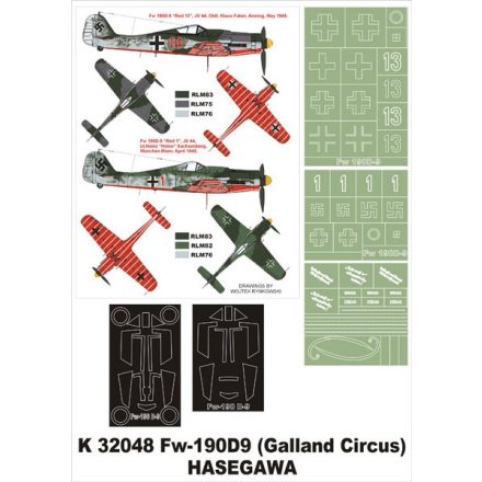 Montex Fw 190D-9 (Galland Cirrus) (Hasegawa) maszkoló