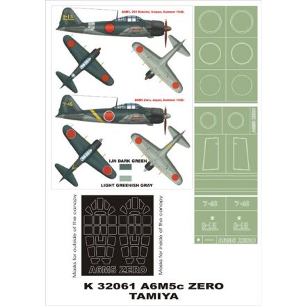 Montex A6M5 Zero (Tamiya) maszkoló