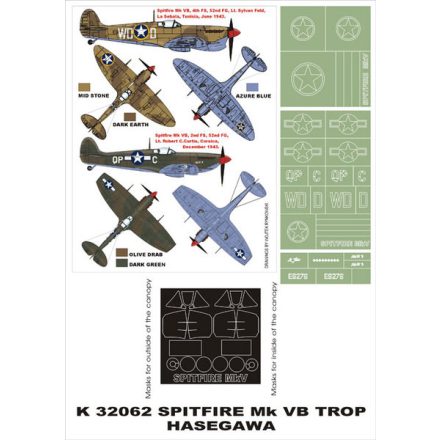 Montex Spitfire MkVB Trop (Hasegawa) maszkoló