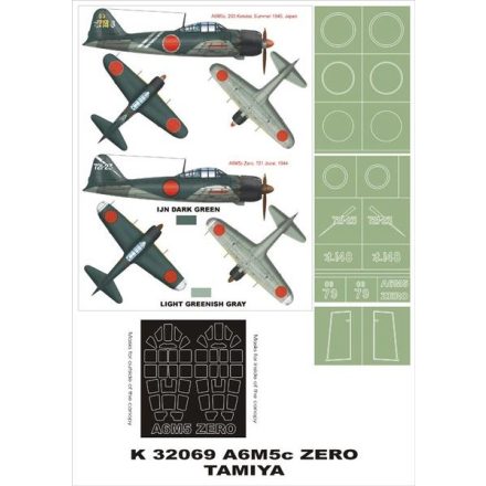 Montex A6M5c Zero (Tamiya) maszkoló