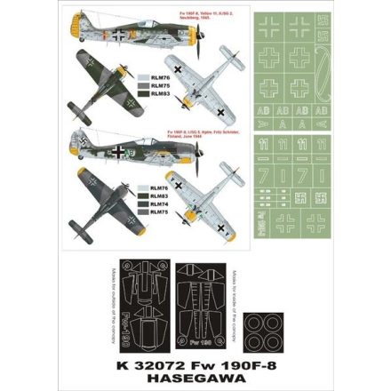 Montex Fw 190F-8 (Hasegawa) maszkoló