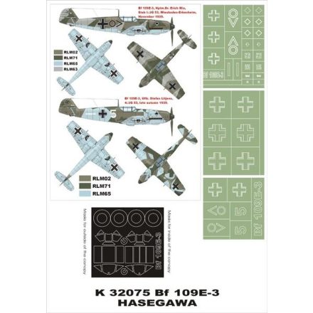 Montex Bf 109E-3 (Hasegawa) maszkoló