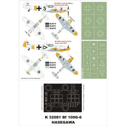 Montex Bf 109G-6 (HASEGAWA) maszkoló