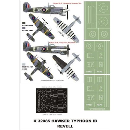 Montex Hawker Typhoon IB (Revell) maszkoló