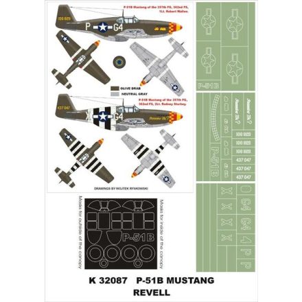 Montex P-51B Mustang (Revell) maszkoló