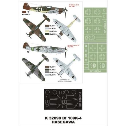 Montex Bf 109K-4 (HASEGAWA) maszkoló