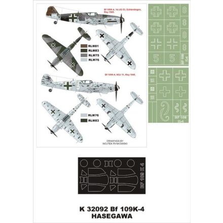 Montex Bf 109K-4 (HASEGAWA) maszkoló