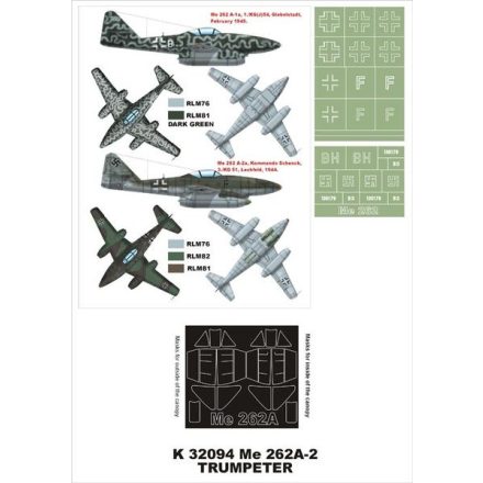 Montex Me-262A-2 (Trumpeter) maszkoló