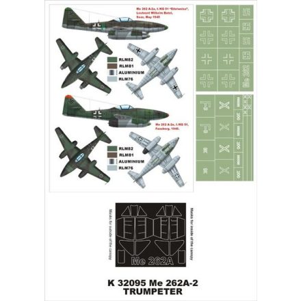 Montex Me-262A-2 (Trumpeter) maszkoló