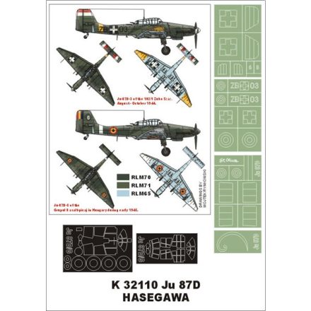 Montex Ju 87D (HASEGAWA) maszkoló