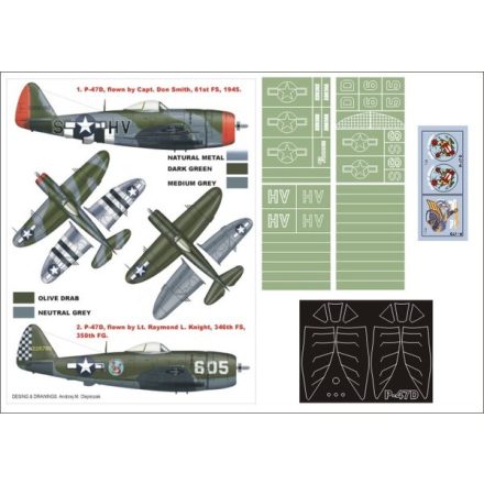 Montex P-47D Thunderbolt (HASEGAWA) maszkoló