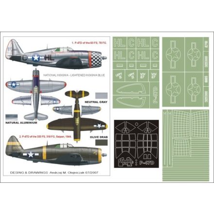 Montex P-47D RAZORBACK (TRUMPETER) maszkoló