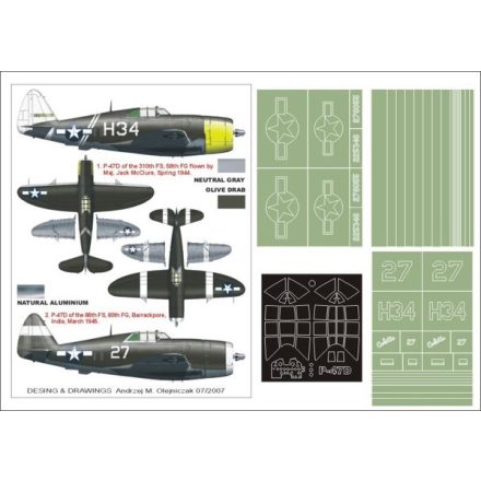 Montex P-47D RAZORBACK (TRUMPETER) maszkoló