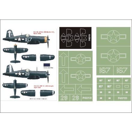 Montex F4U-1D Corsair (TRUMPETER) maszkoló