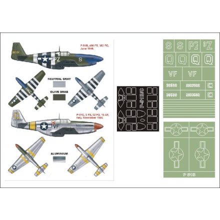 Montex P-51B/C Mustang (TRUMPETER) maszkoló